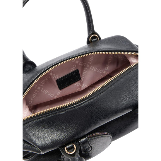 Borsa a mano piccola con charm Nero interno