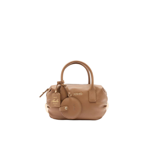 Borsa a mano piccola con charm Marrone