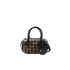 Borsa a bauletto piccola con logo jacquard all over