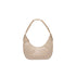 Borsa a spalla piccola con manico catena intrecciata Beige