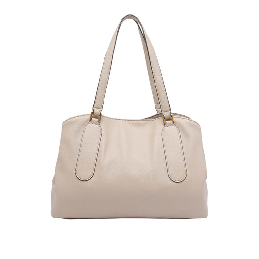 Borsa Donna media con fibbie decorative Beige retro