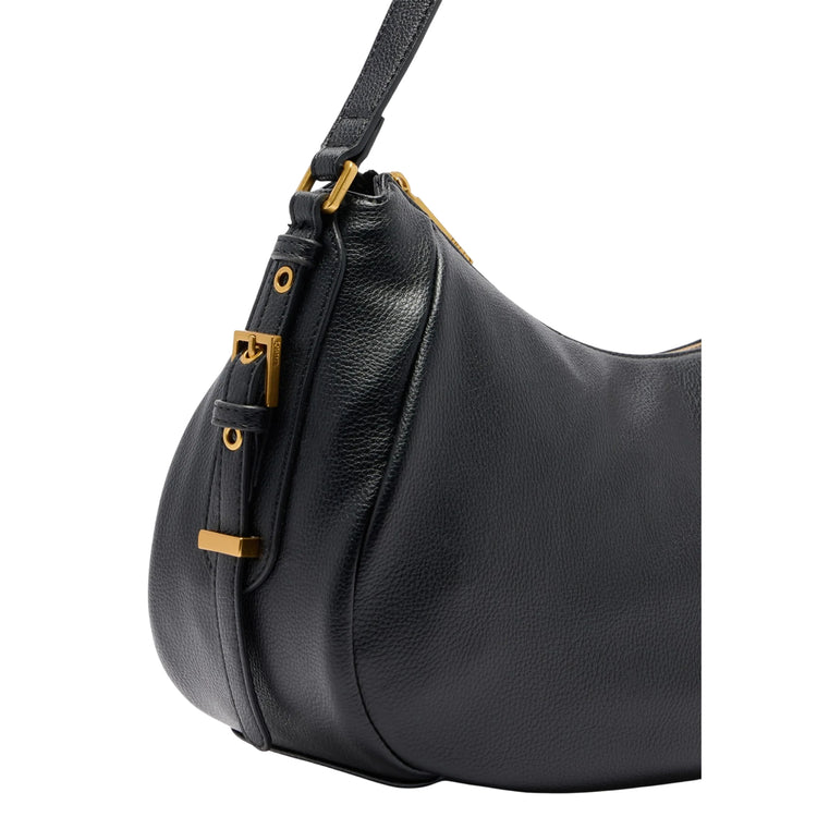 Borsa Donna Hobo media a mezzaluna Nero dettaglio