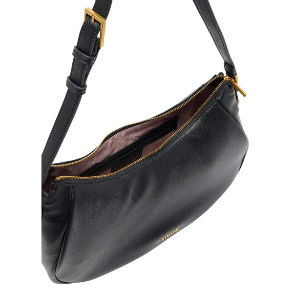 Borsa Donna Hobo media a mezzaluna Nero
