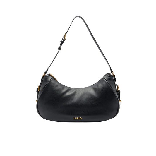 Borsa Donna Hobo media a mezzaluna Nero