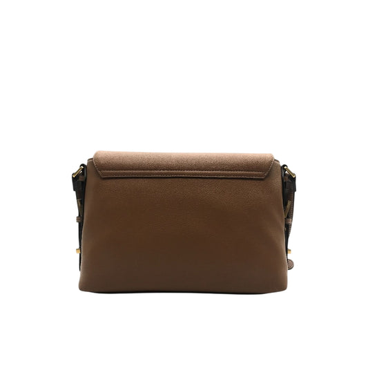 Borsa a tracolla Donna in tinta unita marrone retro