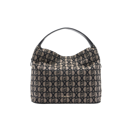 Borsa Shopping Grande con logo jacquard