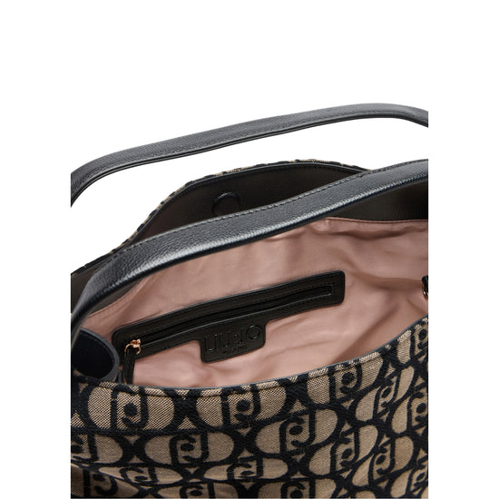 Borsa Shopping Grande con logo jacquard dettaglio