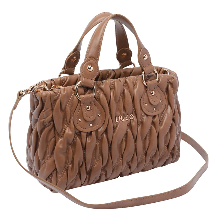 Borsa a mano piccola matelassé Marrone 