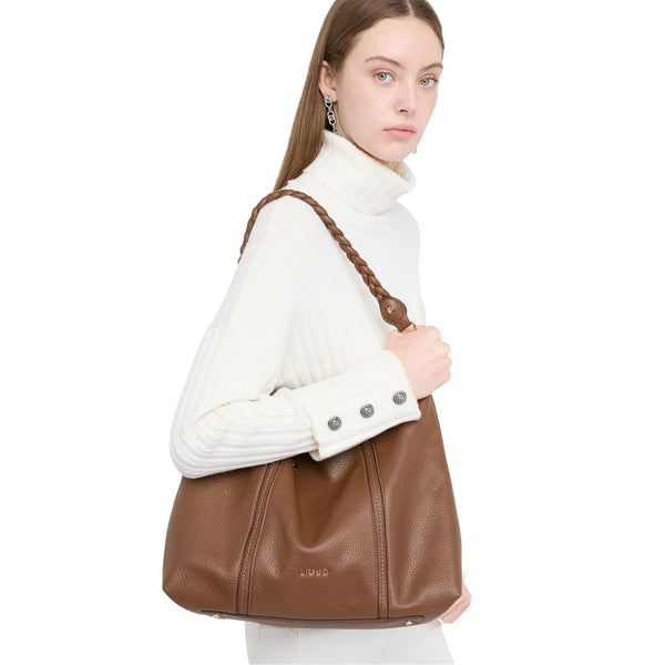 Borsa monospalla Donna con manico intrecciato modella 