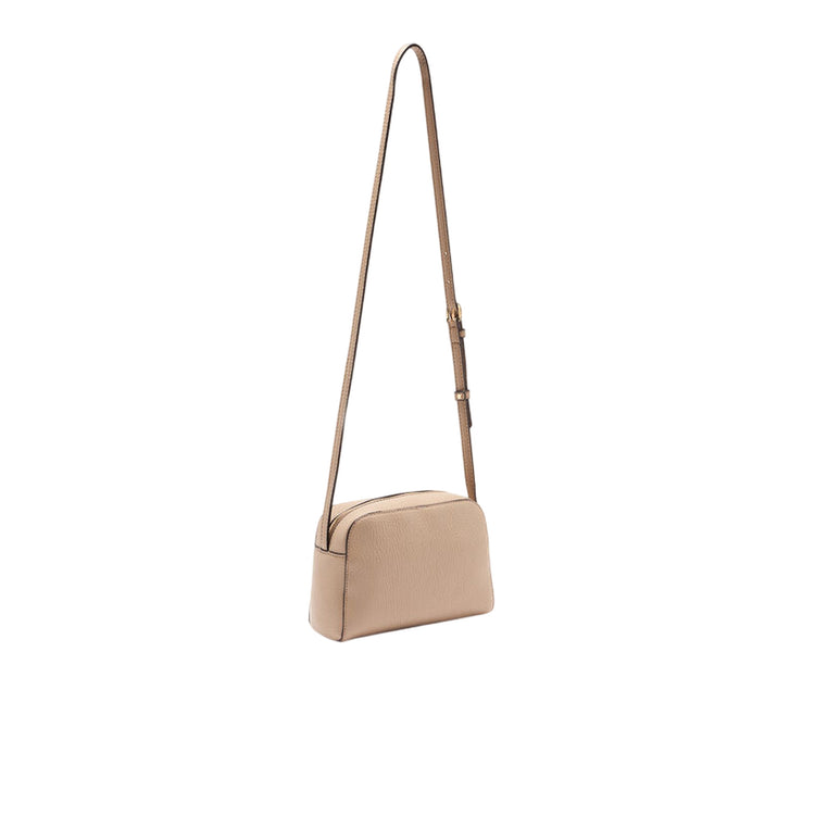 Borsa a tracolla piccola da donna Beige retro