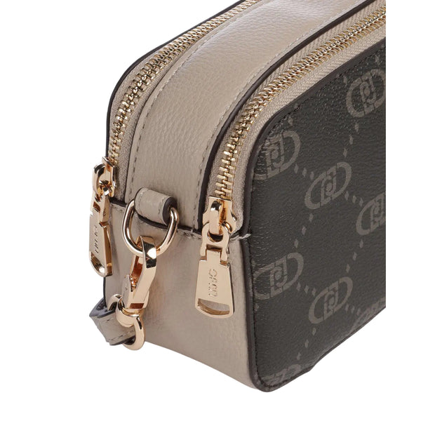 Mini Borsa a tracolla con logo all over dettaglio