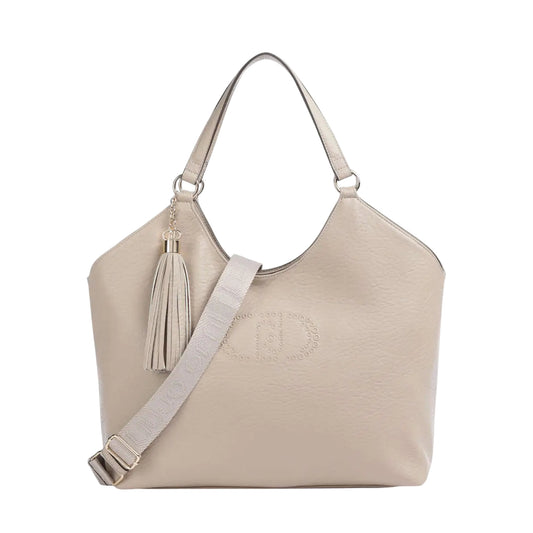 Maxi Borsa Donna a spalla con nappa Beige