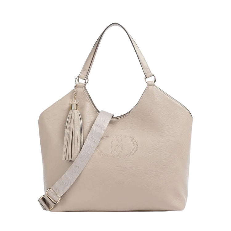Maxi Borsa Donna a spalla con nappa Beige