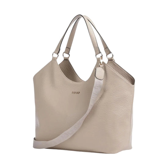 Maxi Borsa Donna a spalla con nappa Beige retro