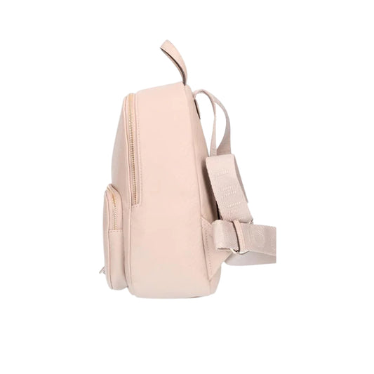 Zaino Donna con spallacci logati in gros grain beige