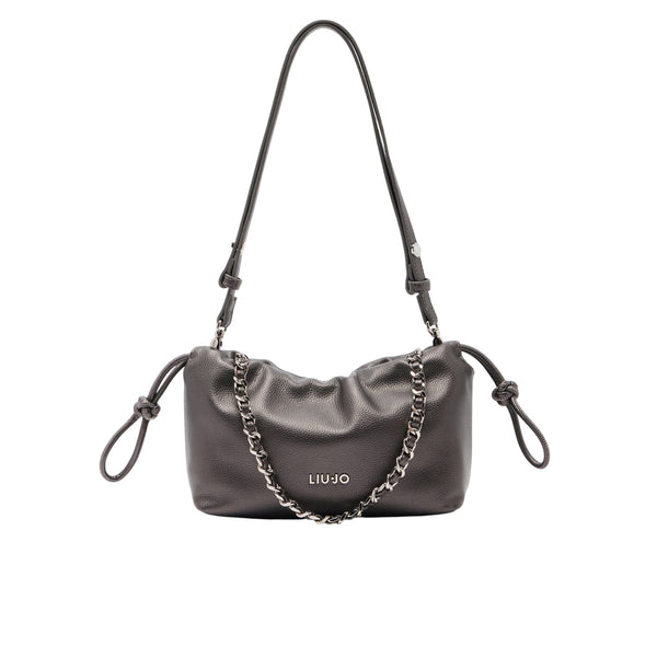 Borsa a spalla piccola Donna con catena Grigio