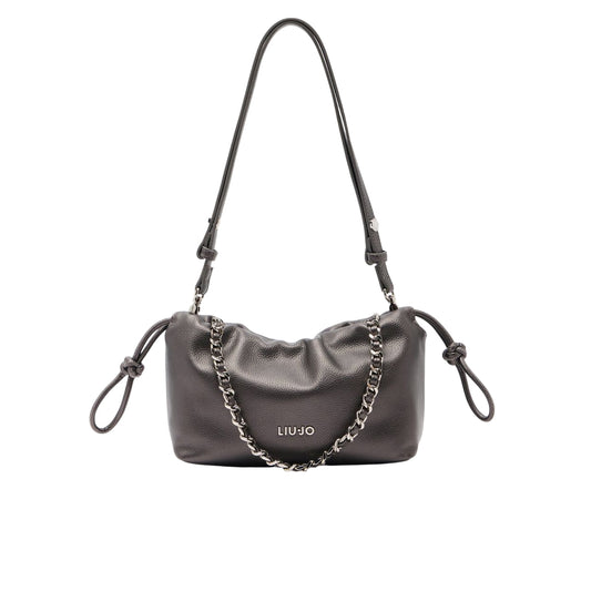 Borsa a spalla piccola Donna con catena Grigio