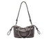 Borsa a spalla piccola Donna con catena Grigio