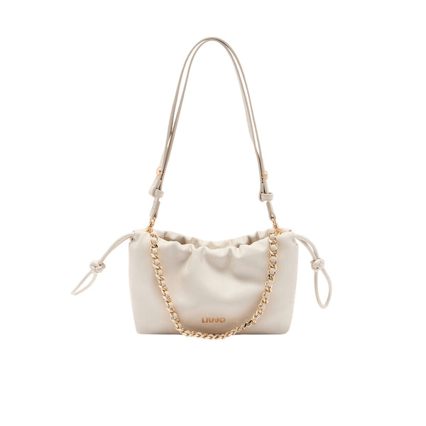 Borsa a spalla piccola Donna con catena Bianco