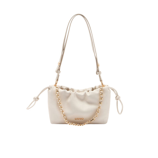 Borsa a spalla piccola Donna con catena Bianco