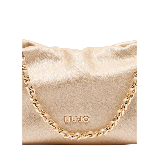 Borsa piccola Donna color oro con catena dettaglio logo e catena