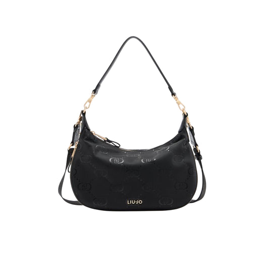 Borsa hobo media da donna in nylon logato