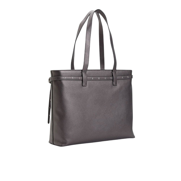 Borsa tote Donna con cinturino decorativo grigio