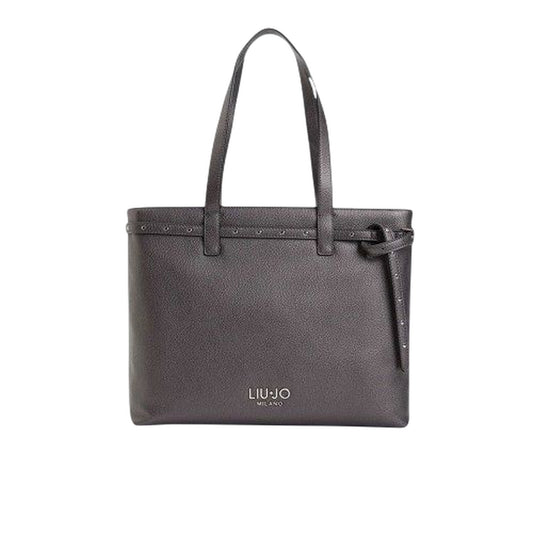 Borsa tote Donna con cinturino decorativo grigio