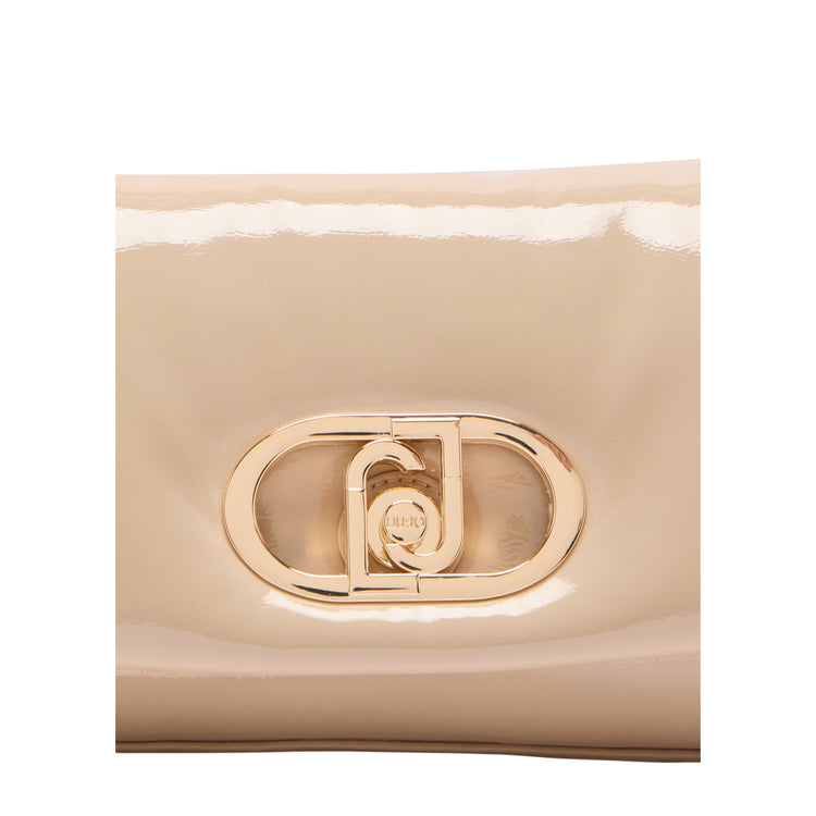 Borsa Donna LaPuffy media glossy Beige dettaglio