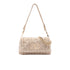 Borsa LaPuffy media in maglia a trecce beige
