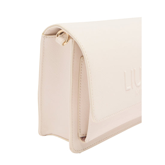 Borsa a tracolla Donna con logo in rilievo Bianco dettaglio