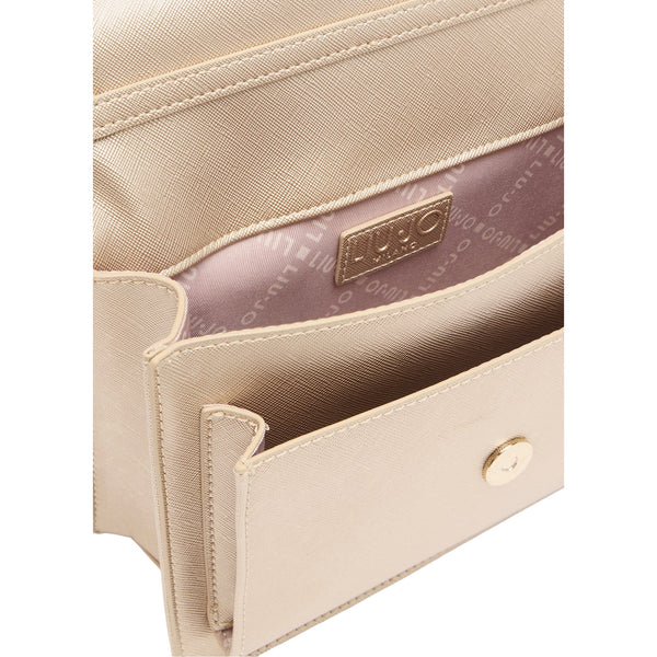 Borsa a tracolla Donna con logo in rilievo Oro interno