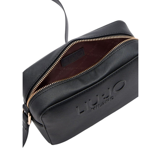 Borsa a tracolla Donna con logo a rilievo Nero interno