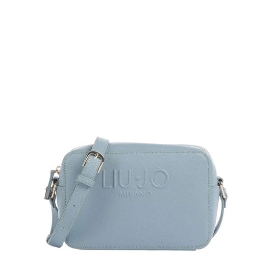 Borsa a tracolla Donna con logo a rilievo Azzurro