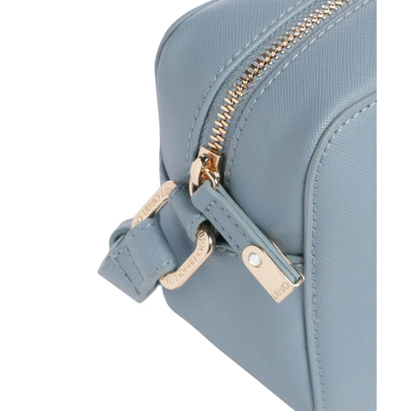 Borsa a tracolla Donna con logo a rilievo Azzurro dettaglio