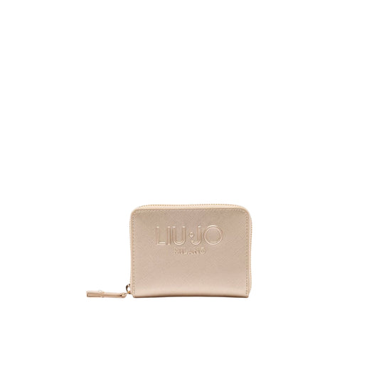 Portafoglio piccolo Donna con logo a rilievo Oro