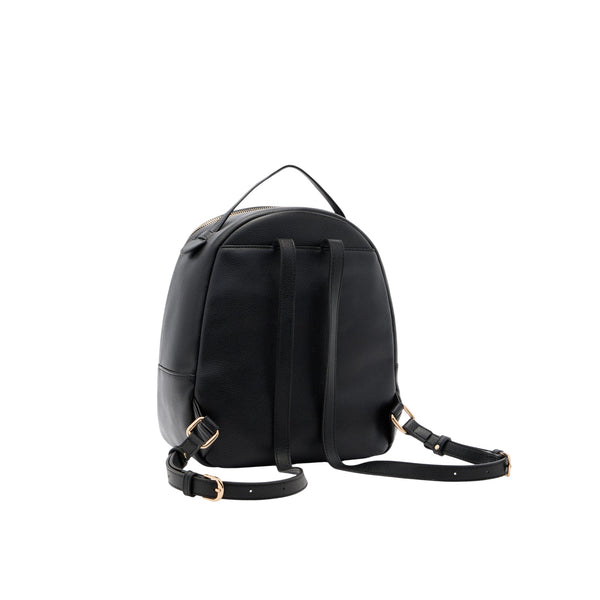 Zaino medio Donna con logo a rilievo Nero retro
