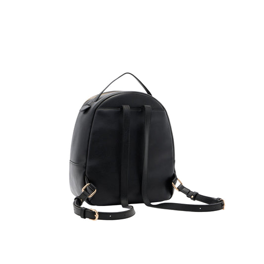 Zaino medio Donna con logo a rilievo Nero retro
