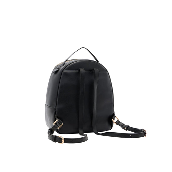 Zaino medio Donna con logo a rilievo Nero retro