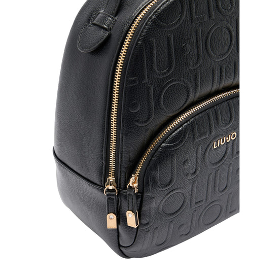 Zaino medio Donna con logo a rilievo Nero