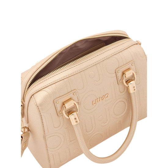 Borsa a bauletto piccola con logo all over