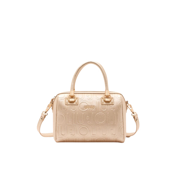 Borsa a bauletto piccola con logo all over