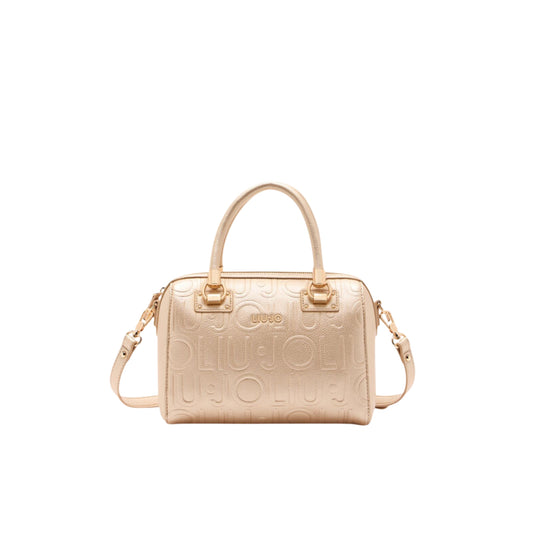 Borsa a bauletto piccola con logo all over