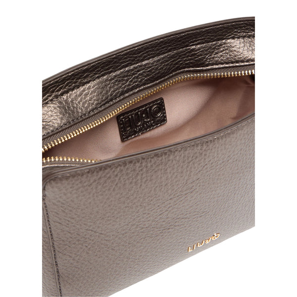 Mini Borsa a tracolla marrone metallizzato interno