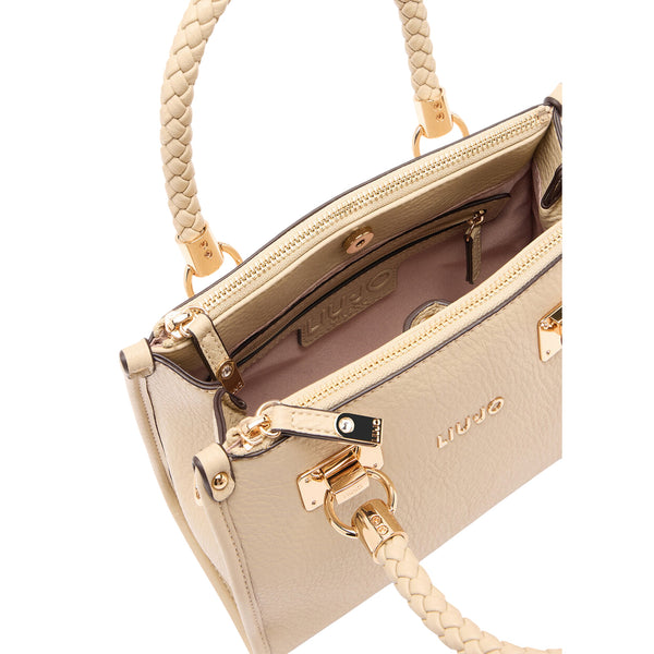 Borsa a mano piccola Donna con manici intrecciati interno