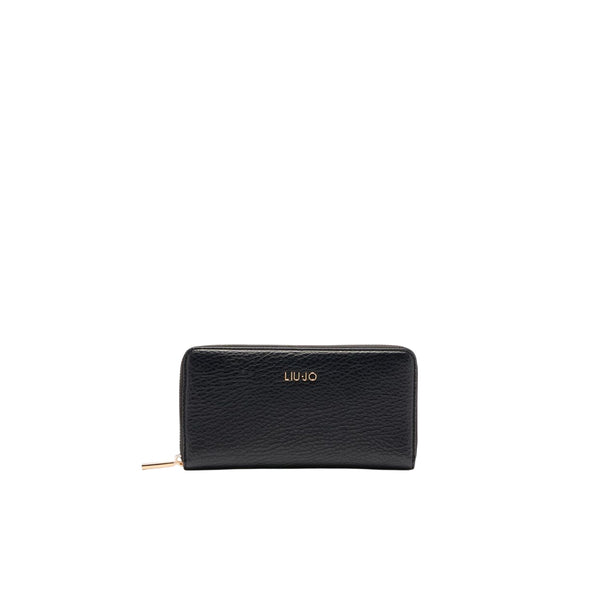Portafoglio Donna grande zip around Nero