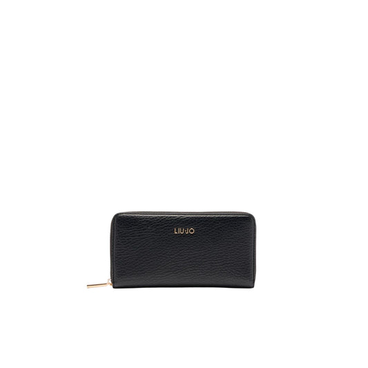 Portafoglio Donna grande zip around Nero