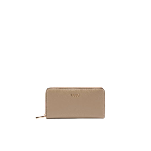 Portafoglio Donna grande zip around Beige