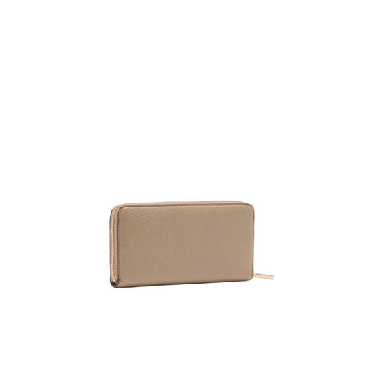 Portafoglio Donna grande zip around Beige retro