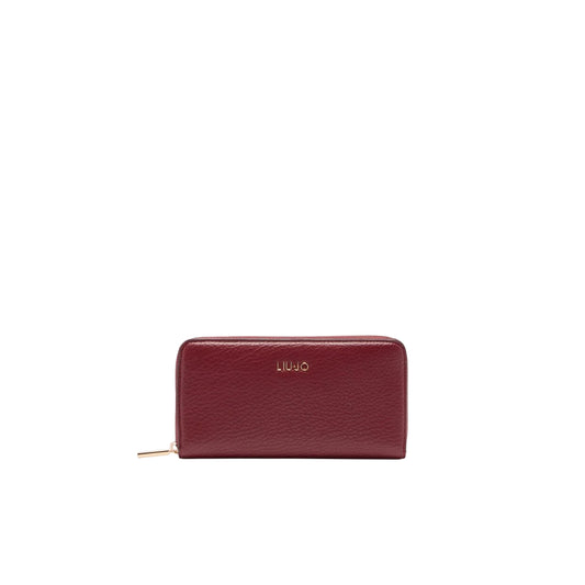 Portafoglio Donna grande zip around Rosso frontale